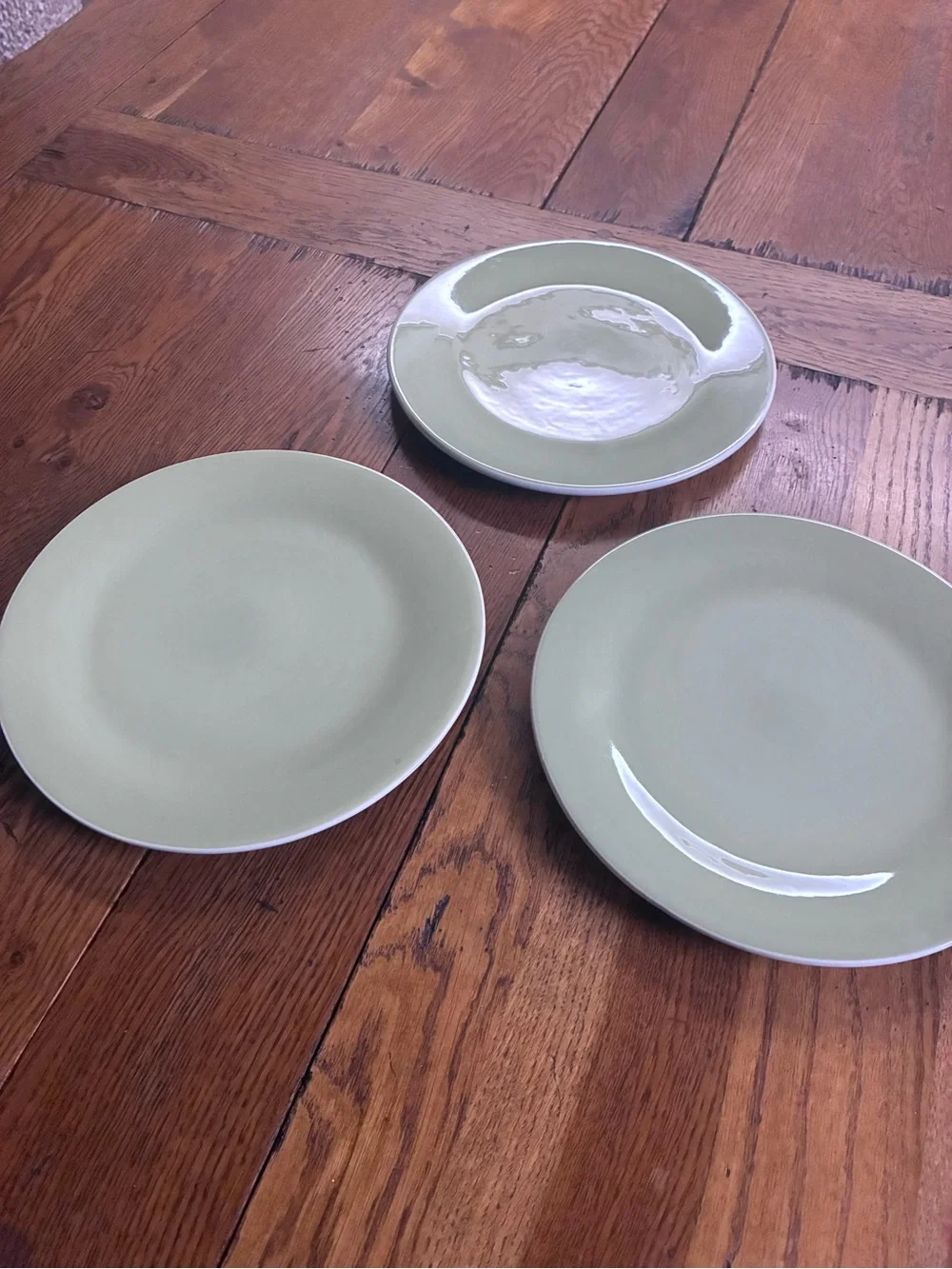 Set of 3 Beautiful Sage Serving Plates - Jill Rosenwald